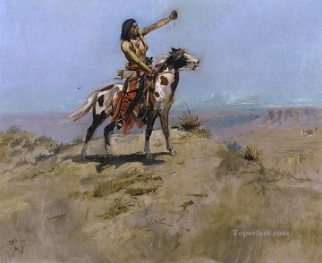 la señal Charles Marion Russell Indios americanos Pinturas al óleo